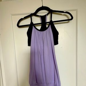 Purple and gray Lululemon top with bra!